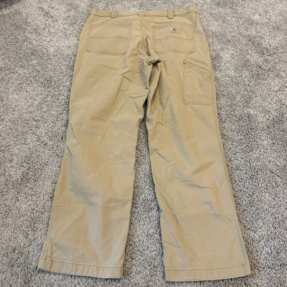 Carhartt Relaxed Fit Canvas Pants FITS 36x30 102291-253 Mens Tan Beige Workwear